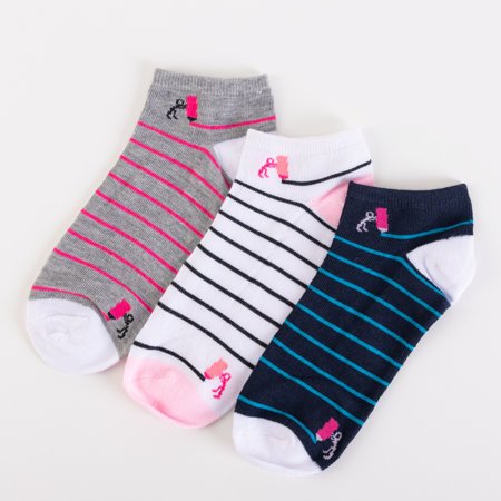 Цветные женские носки в полоску, набор из 3-х пар