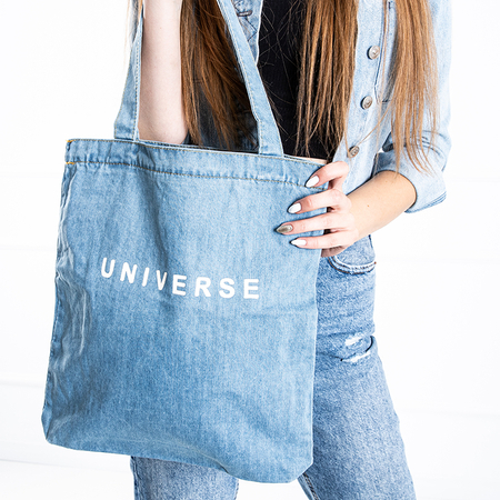 Джинсовая сумка с надписью Universe