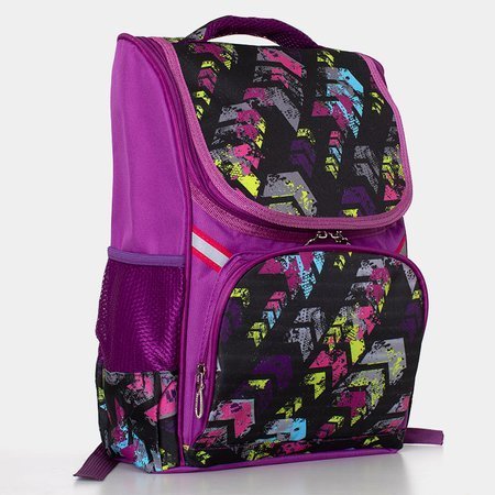 Фиолетовый рюкзак для девочки с узорами
