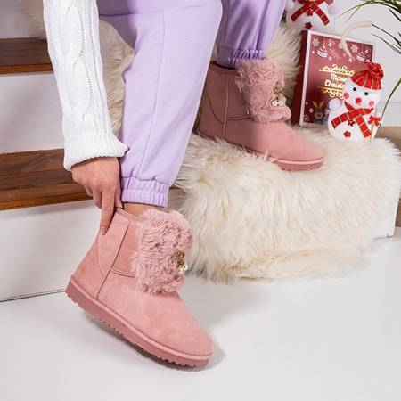 Розовые женские зимние сапоги с украшениями Iracema - Обувь