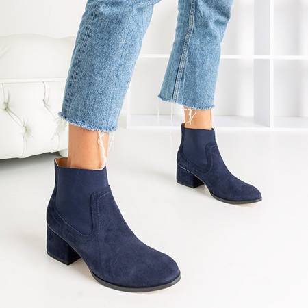 Синие женские замшевые ботинки Tarina