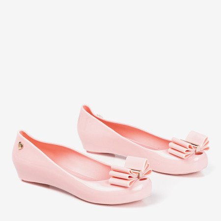 Светло-розовые мелиски с бантом Tyrika - Обувь