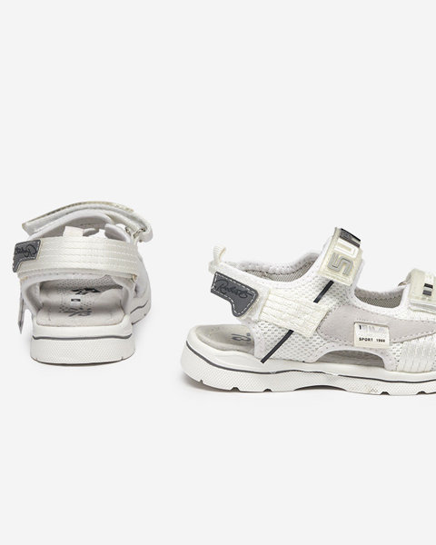 Белые детские сандалии с нашивками Netiks - Обувь