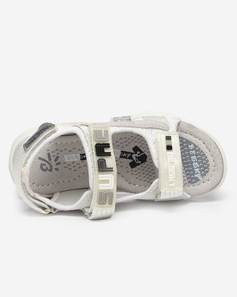 Белые детские сандалии с нашивками Netiks - Обувь