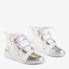 Белые и серебристые женские кроссовки Enzo - Обувь