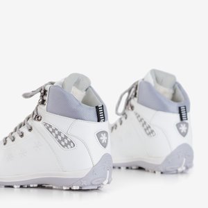 Белые женские зимние сапоги со снежинками Sniesavo - Обувь