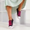 Черные кроссовки с розовыми шнурками Fips - Обувь