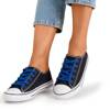 Черные кроссовки с синими шнурками Fips - Обувь