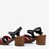 Черные сандалии на верхней стойке с разноцветными полосками Sanica - Обувь