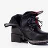 Черные женские ботинки из эко-кожи Exione - Обувь