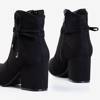 Черные женские сапоги на высоком каблуке Анаконда - Обувь