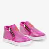 Детские кроссовки розового цвета с утеплителем из фианита Collin - Обувь