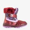 Детские зимние сапоги бордового цвета Apawa - Обувь