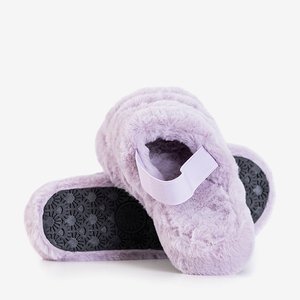 Фиолетовые женские меховые тапочки Fornax - Обувь