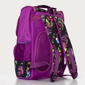 Фиолетовый рюкзак для девочки с узорами