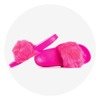 Неоново-розовые тапочки с мехом Millie - Обувь