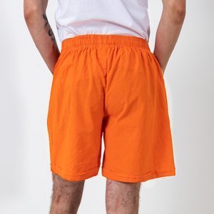Оранжевые мужские шорты с карманами