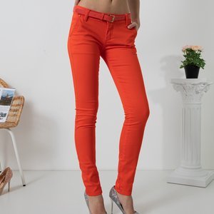 Оранжевые женские брюки