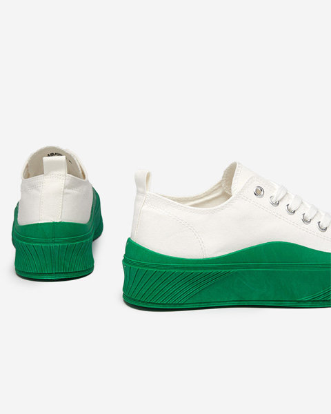 OUTLET Бело-зеленые женские кроссовки Нерикас - Обувь