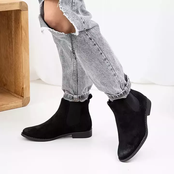 OUTLET Черные ботинки челси с эластичными вставками Roati - Обувь