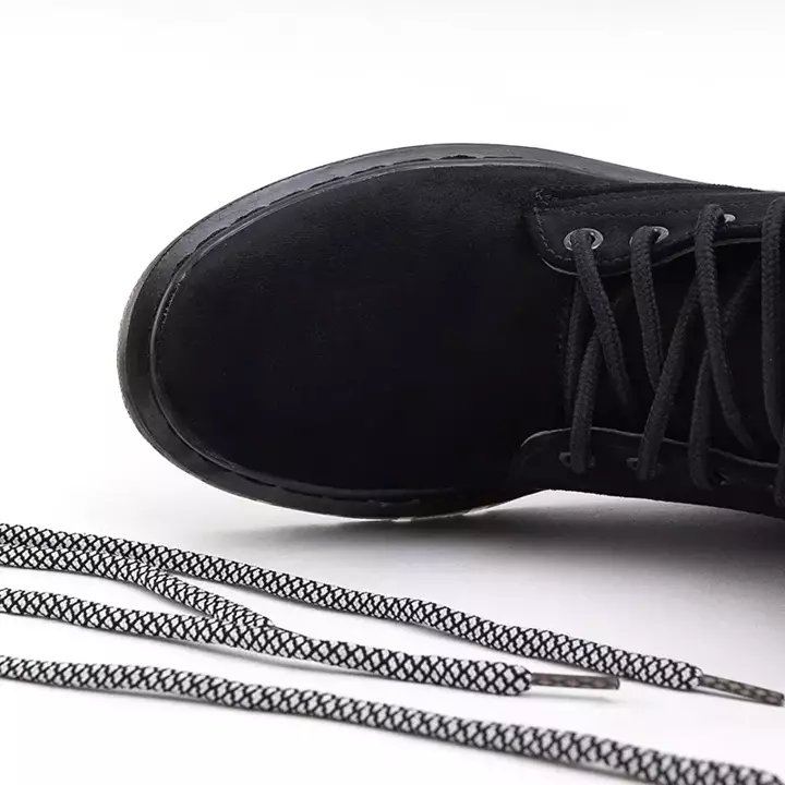 OUTLET Черные ботинки на плоской подошве Cherith - Обувь