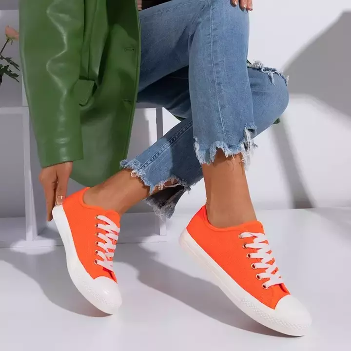 OUTLET Neon оранжевые женские кроссовки Vatoa - Обувь