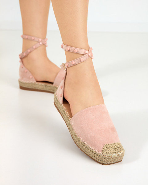 OUTLET Розовые женские эспадрильи с струями Lonesi - Обувь