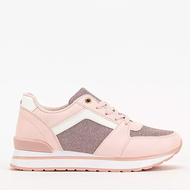 OUTLET Розовые женские спортивные кроссовки с блестками Berilan - Обувь