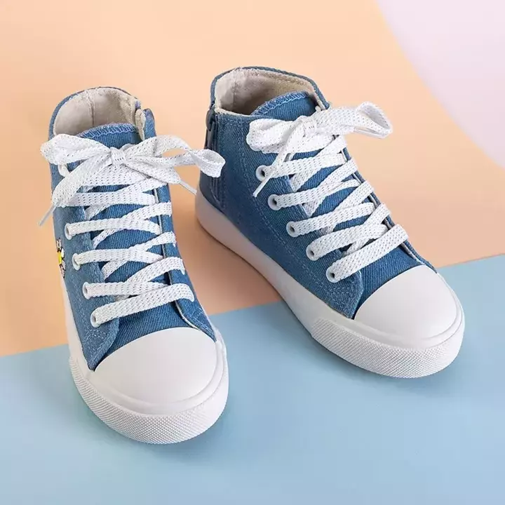 OUTLET Синие детские высокие кроссовки Famot - Обувь