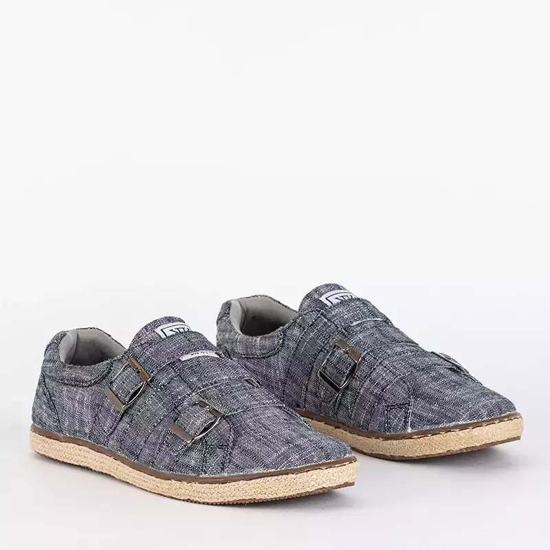 OUTLET Синие мужские туфли с пряжками Betta - Обувь