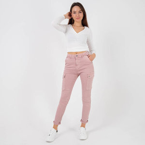 Розовые женские брюки