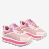 Розовые женские спортивные кроссовки на толстой подошве Savssia - Обувь