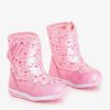 Розовые зимние сапоги для девочек с принтом Zetta - Обувь