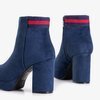 Синие женские ботильоны на каблуке Prisilla - Обувь
