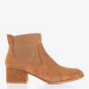 Светло-коричневые женские замшевые ботинки Tarina