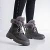 Темно-серые женские зимние женские ботинки на шнуровке Nevisa - Обувь