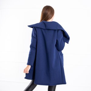 Темно-синяя женская куртка oversize