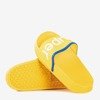 Желтые детские тапочки с надписью Super - Обувь