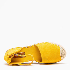 Желтые женские эспадрильи на платформе Savanto - Обувь