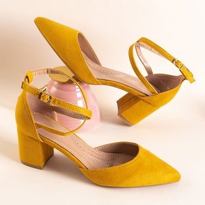 Желтые женские туфли на каблуках Nadie
