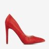 Женские красные туфли на каблуке с блестками Nissa - Обувь