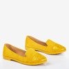 Женские мокасини желтого цвета с декоративным тиснением Lopsa - Обувь
