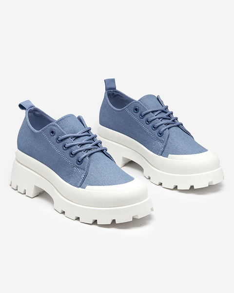 Женские синие туфли на шнуровке Rozia - Обувь