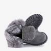 Женские темно-серые сапоги на меху Zendalia - Обувь