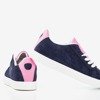 Женские темно-синие кроссовки с неоново-розовой вставкой Barielle - Обувь