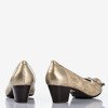 Женские туфли в золотом цвете на низком каблуке Ruella