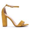 Żółte sandały na słupku Annie - Obuwie
