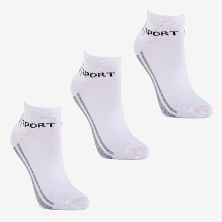 Білі жіночі шкарпетки, набір з 3-х пар - Шкарпетки