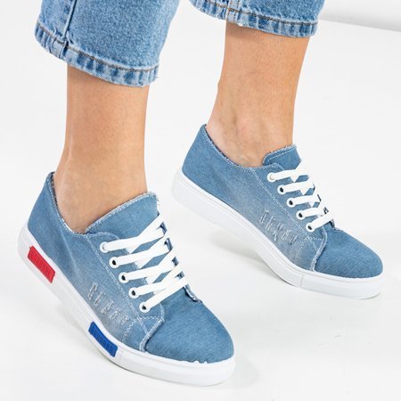Блакитні жіночі джинсові кросівки Motia - Взуття