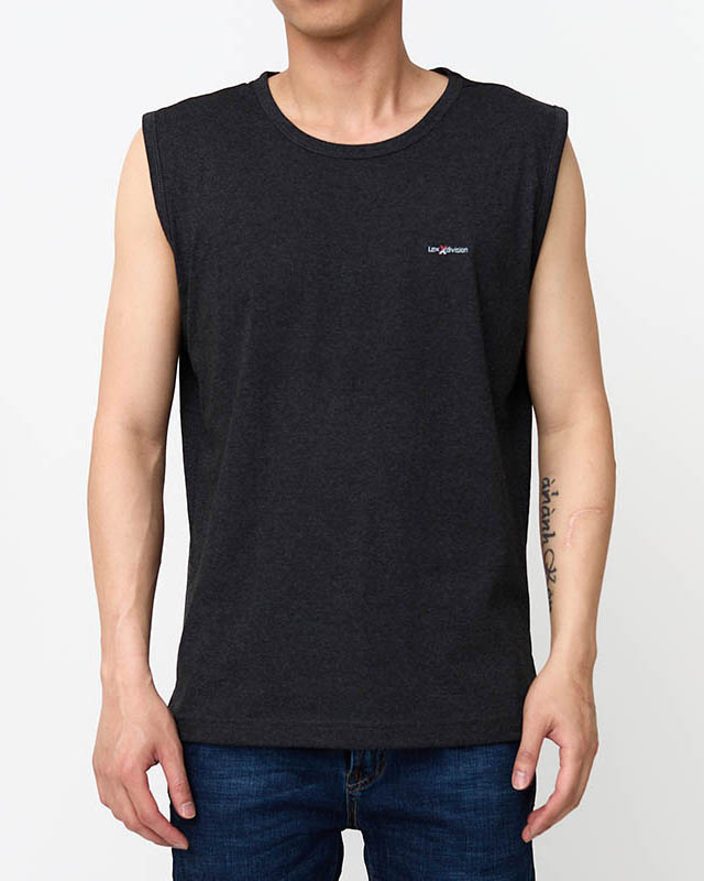 Чоловіча графітова футболка без рукавів - Одяг